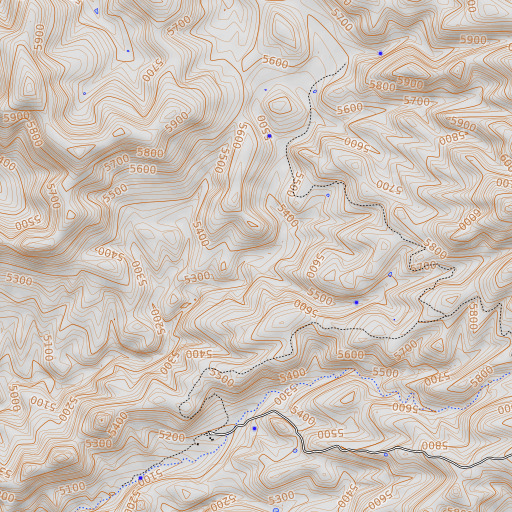 OpenTopoMap map of Deerhead Creek, AZ