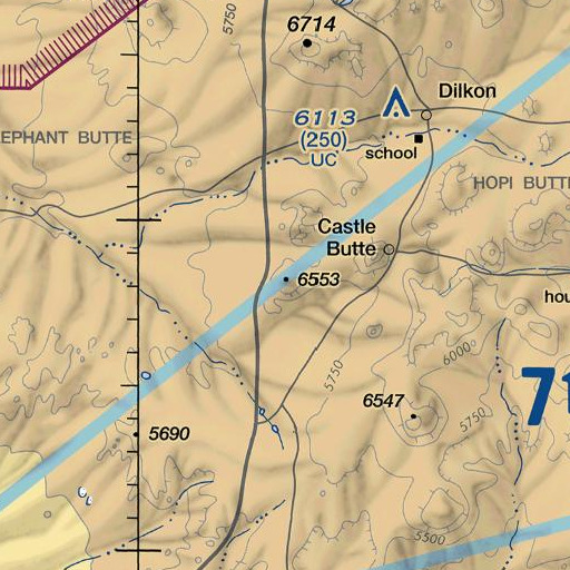FAA VFR chart of Chimney Butte, AZ