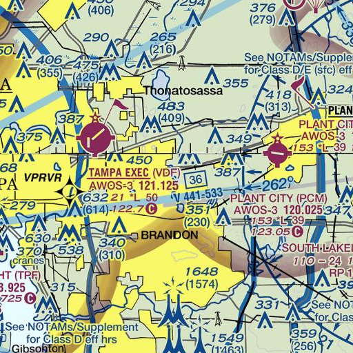 FAA VFR chart of Lake Hooker, FL