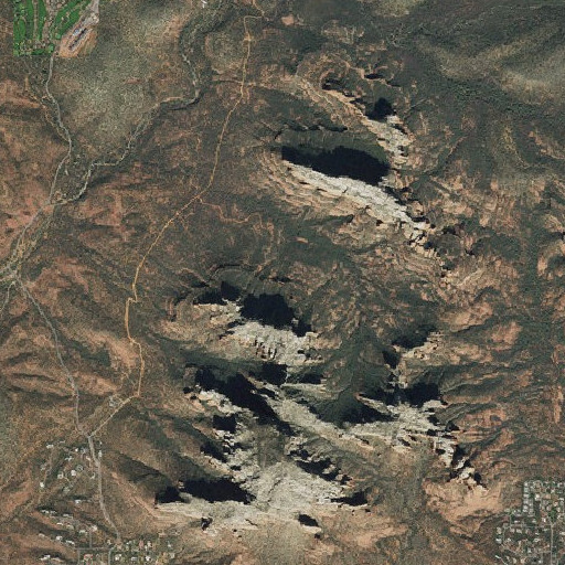 Aerial imagery of Devils Bridge, AZ