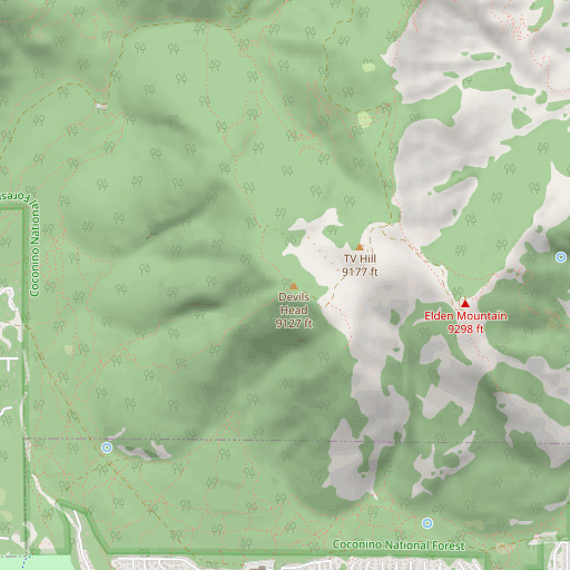 OpenStreetMap map of Devils Head, AZ