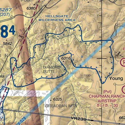 FAA VFR chart of Diamond Butte, AZ