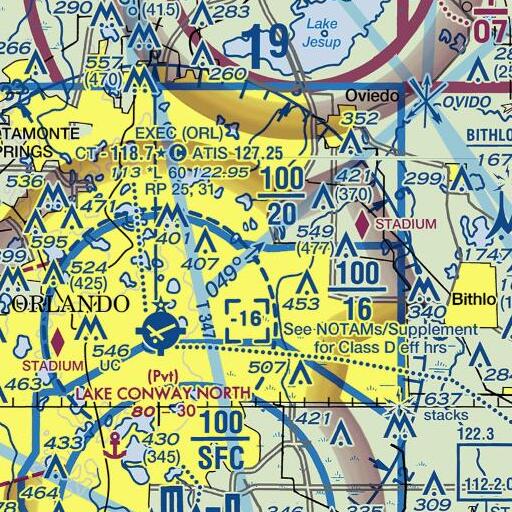 FAA VFR chart of Lake Irma, FL