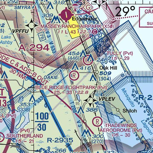 FAA VFR chart of John Low Grant, FL