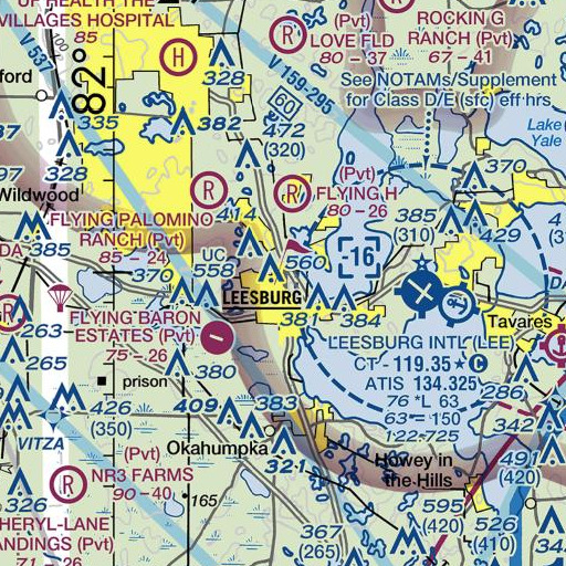FAA VFR chart of Johnson Community College, FL