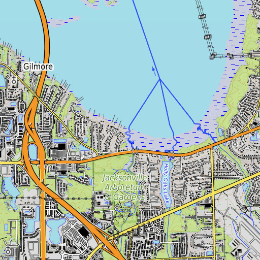 OpenTopoMap map of Jones Creek, FL
