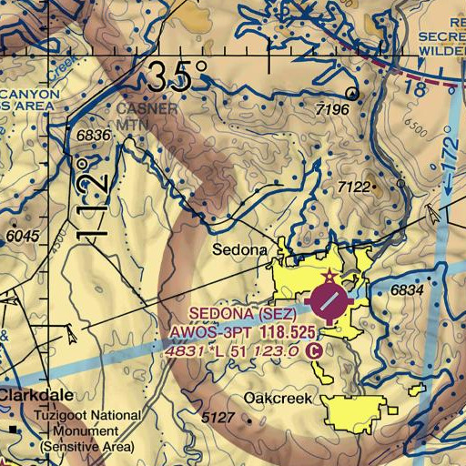 FAA VFR chart of Doe Mountain, AZ
