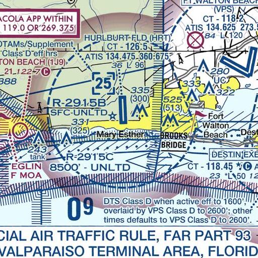 FAA VFR chart of Lasater Point, FL