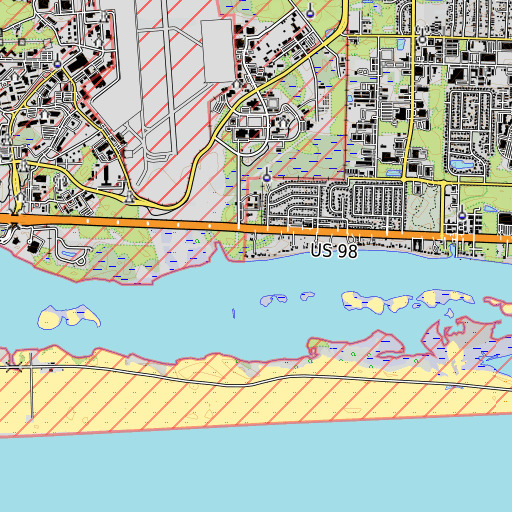 OpenTopoMap map of Lasater Point, FL