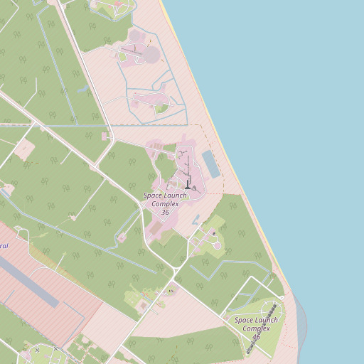 OpenStreetMap map of Launch Complex 36A, FL