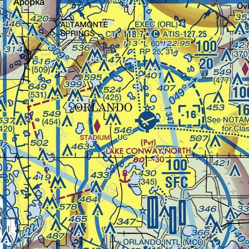 FAA VFR chart of Lake Lawsona, FL