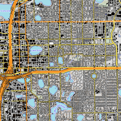 OpenTopoMap map of Lake Lawsona, FL