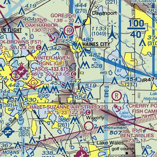 FAA VFR chart of Lake Lee, FL