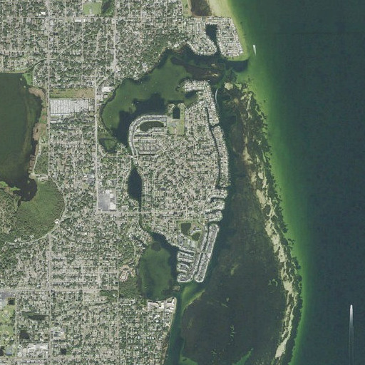 Aerial imagery of Coquina Key, FL
