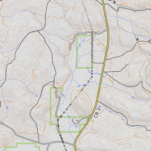 OpenTopoMap map of Double Cabin Park, AZ