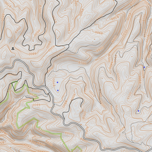 OpenTopoMap map of Double Cienega, AZ