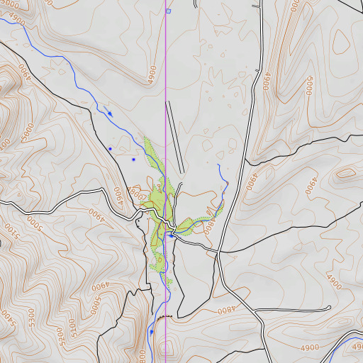 OpenTopoMap map of Double Circle Ranch, AZ