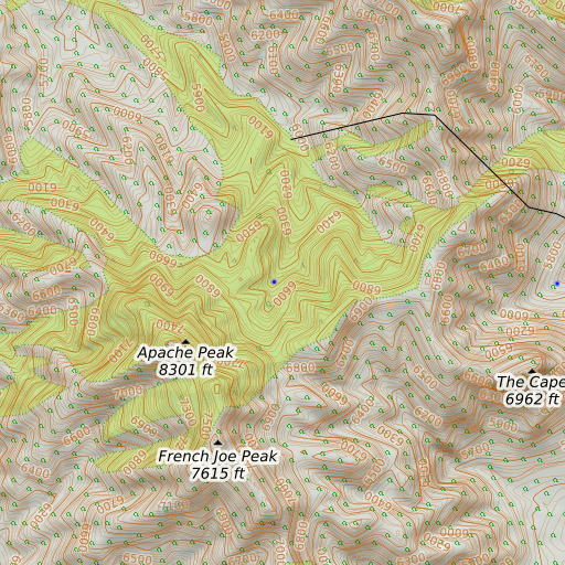 OpenTopoMap map of Dripping Spring, AZ