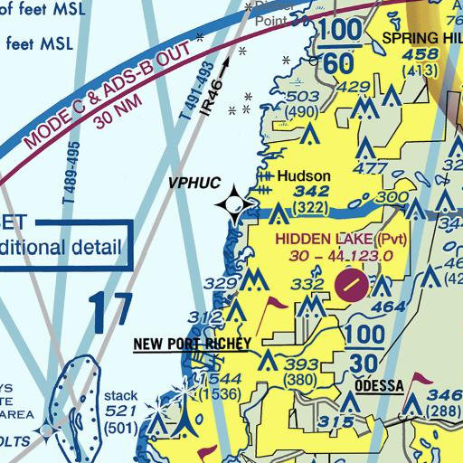 FAA VFR chart of Long Grassy Creek, FL