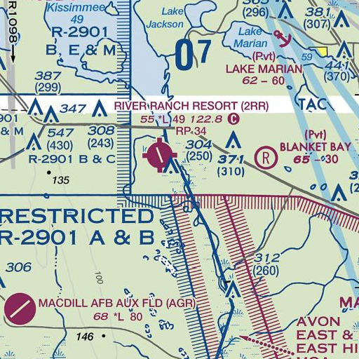 FAA VFR chart of Long Hammock, FL