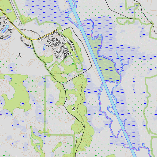 OpenTopoMap map of Long Hammock, FL