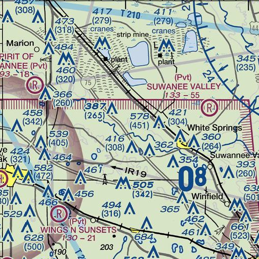 FAA VFR chart of Louisa Pond, FL