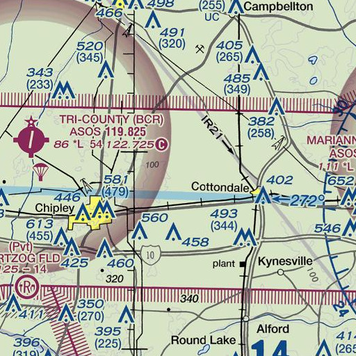 FAA VFR chart of Lovewood School, FL