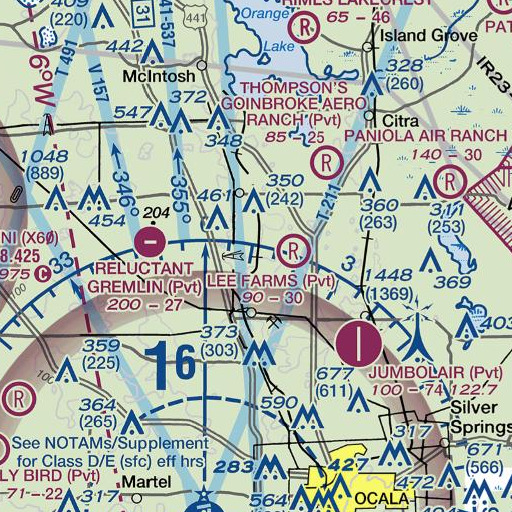 FAA VFR chart of Lowell, FL