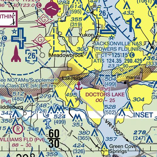 FAA VFR chart of Lucy Branch, FL
