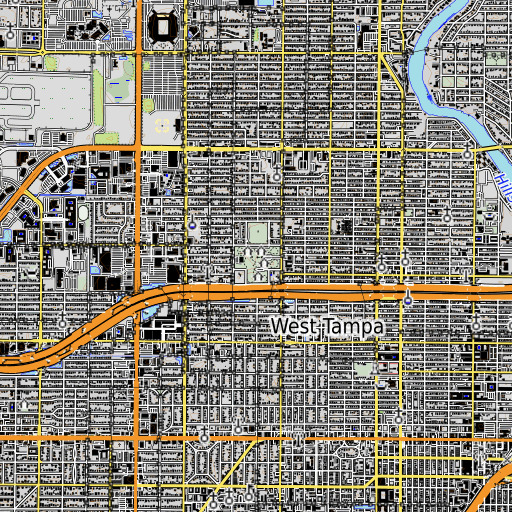 OpenTopoMap map of MacFarlane Park, FL