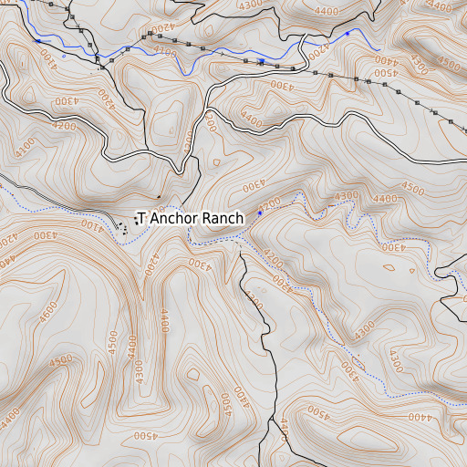 OpenTopoMap map of Dry Creek, AZ