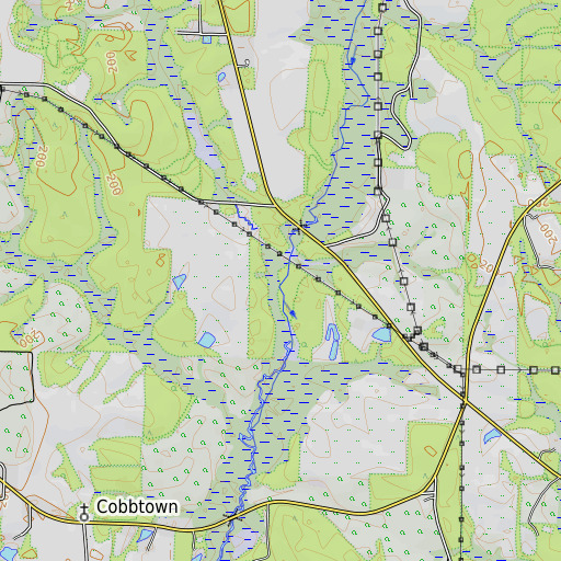 OpenTopoMap map of Malloy Branch, FL