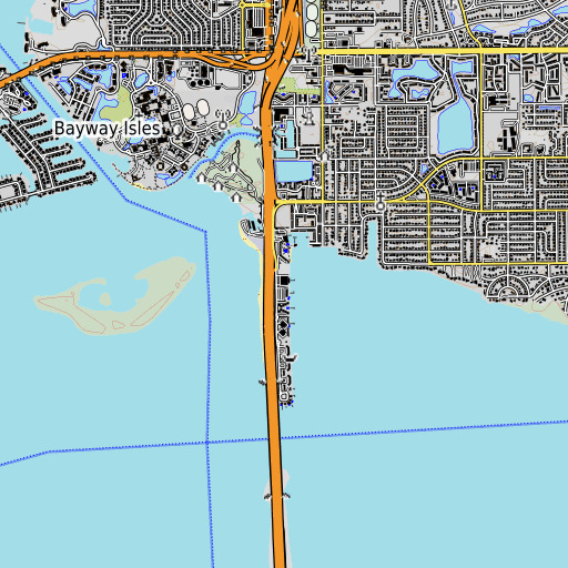OpenTopoMap map of Maximo Point, FL