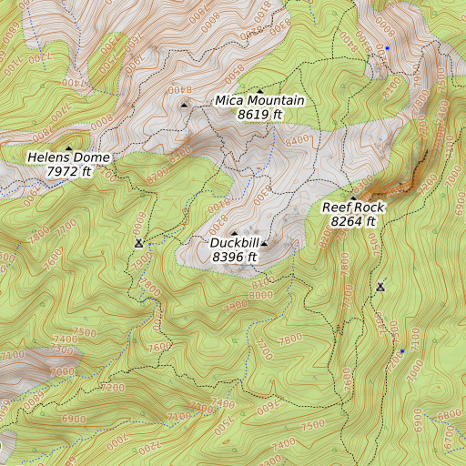 OpenTopoMap map of Duckbill, AZ