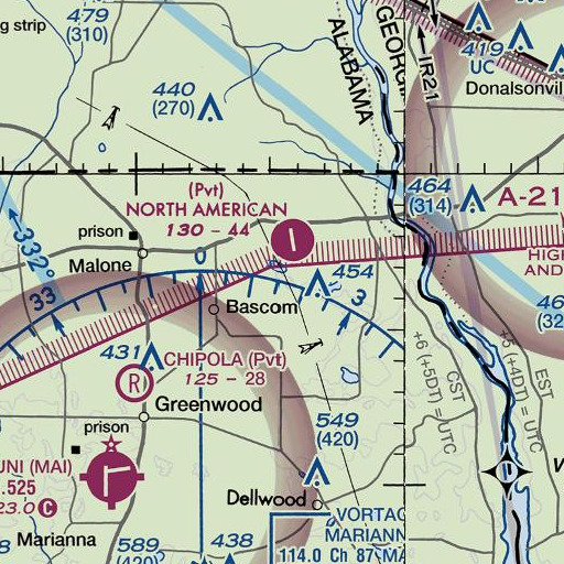 FAA VFR chart of McArthur Pond, FL