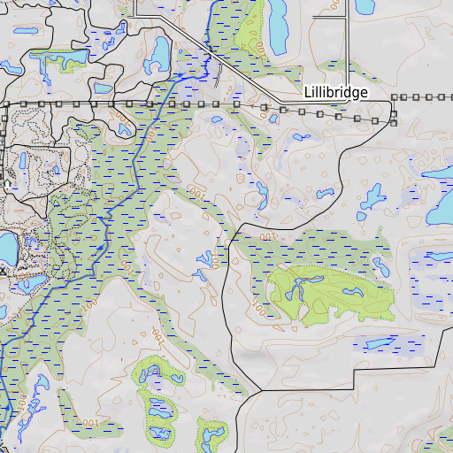 OpenTopoMap map of McMullen Branch, FL