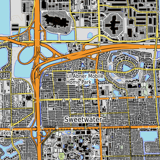 OpenTopoMap map of Miami Christian School, FL