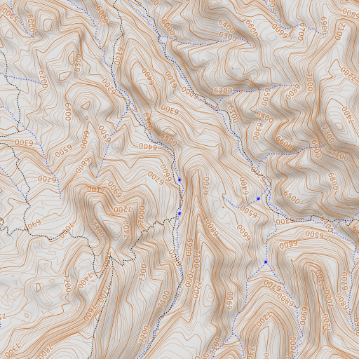 OpenTopoMap map of Dutch Oven Spring, AZ