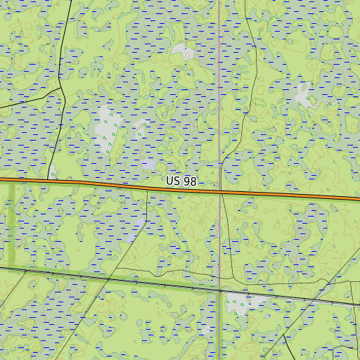 OpenTopoMap map of Morrison Branch, FL
