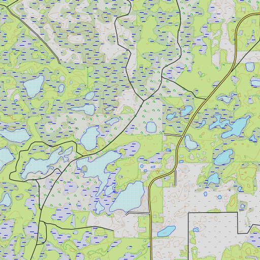 OpenTopoMap map of Mound Lake, FL