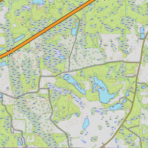OpenTopoMap map of Mount Zion School, FL