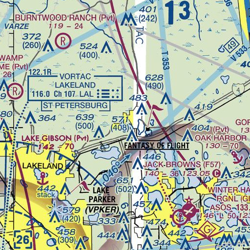 FAA VFR chart of Mud Lake, FL