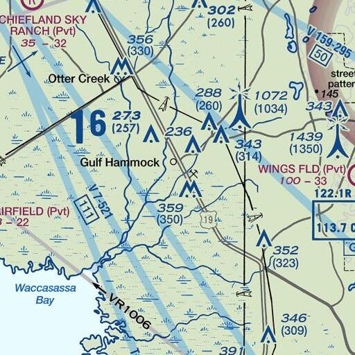 FAA VFR chart of Mule Creek, FL