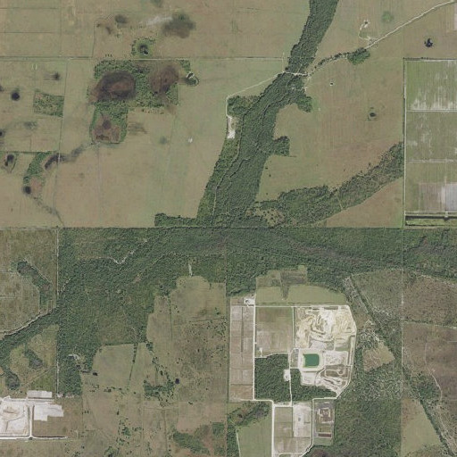 Aerial imagery of Myrtle Slough, FL