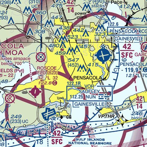 FAA VFR chart of Oakcrest School, FL