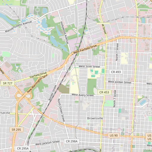 OpenStreetMap map of Oakcrest School, FL