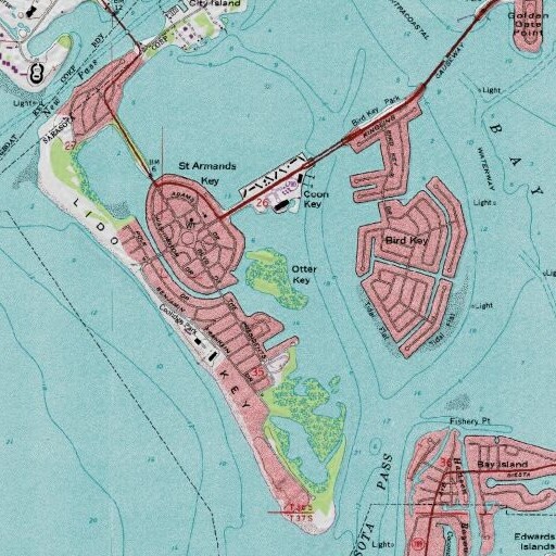 USGS 24K topo map of Otter Key, FL