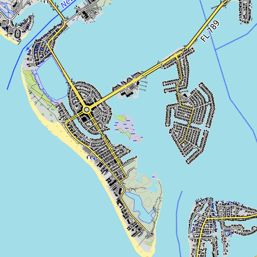 OpenTopoMap map of Otter Key, FL