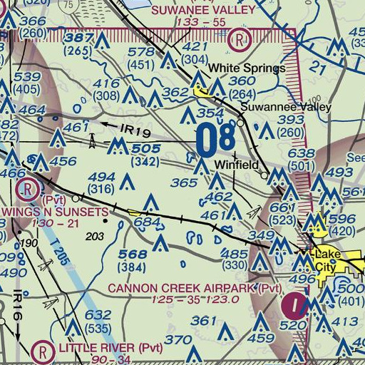 FAA VFR chart of Owens Pond, FL