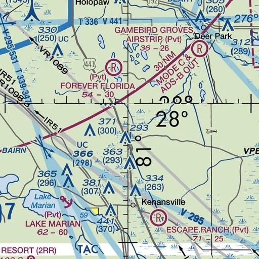 FAA VFR chart of Pagett Branch, FL